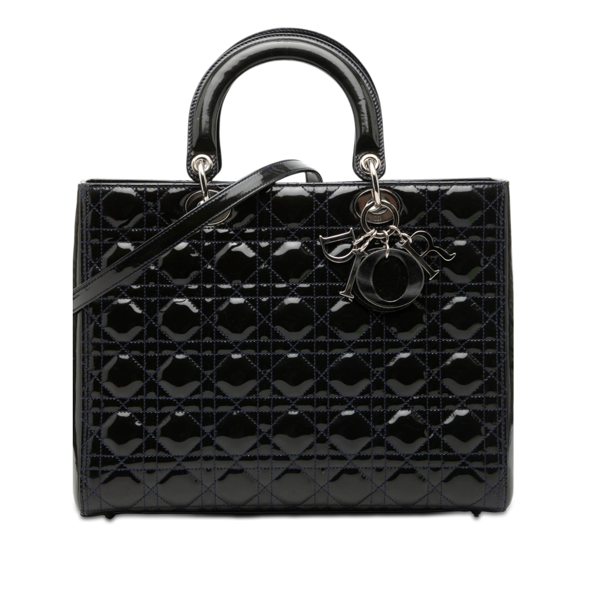 Large Patent Cannage Lady Dior