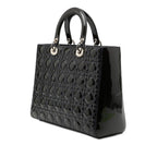Large Patent Cannage Lady Dior