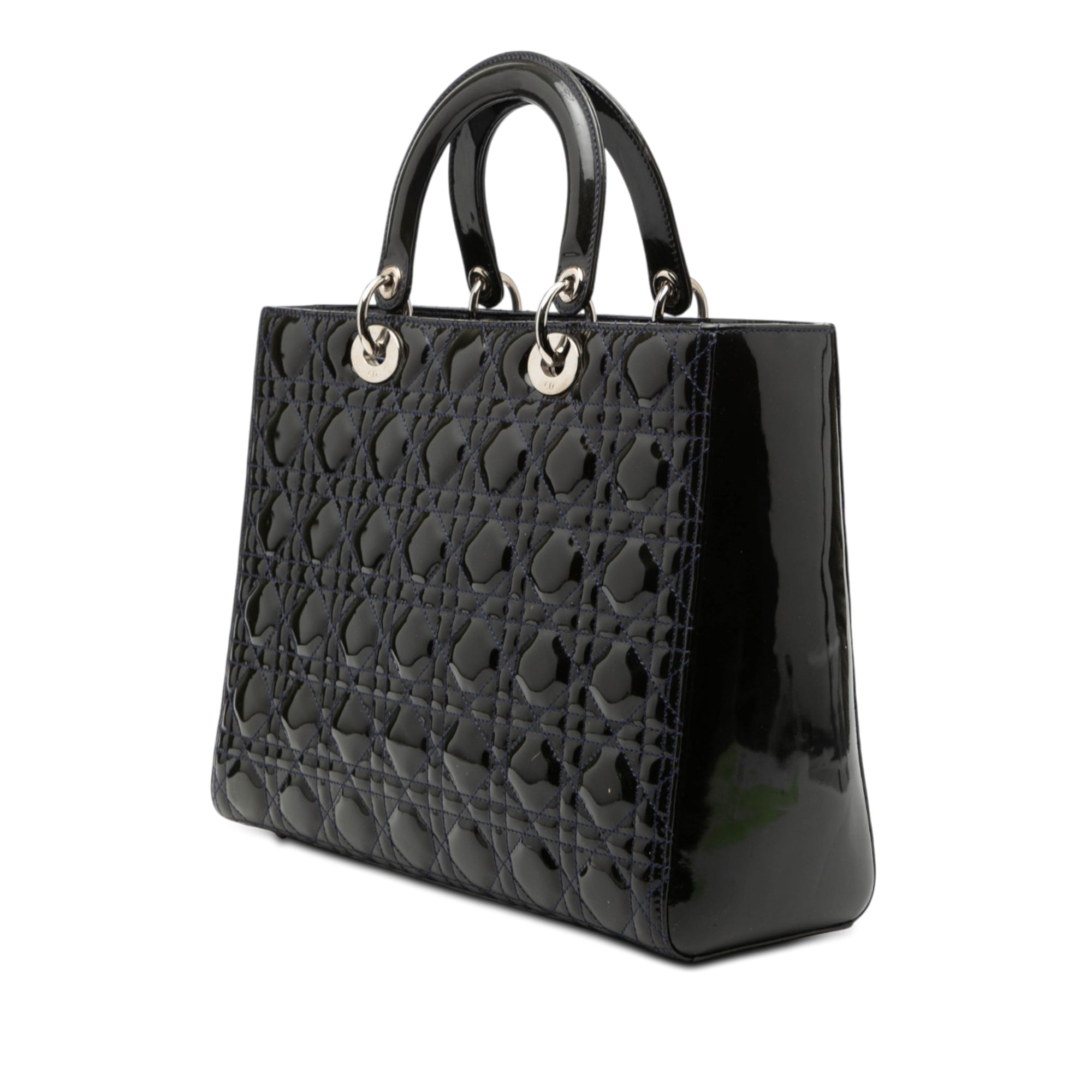 Large Patent Cannage Lady Dior