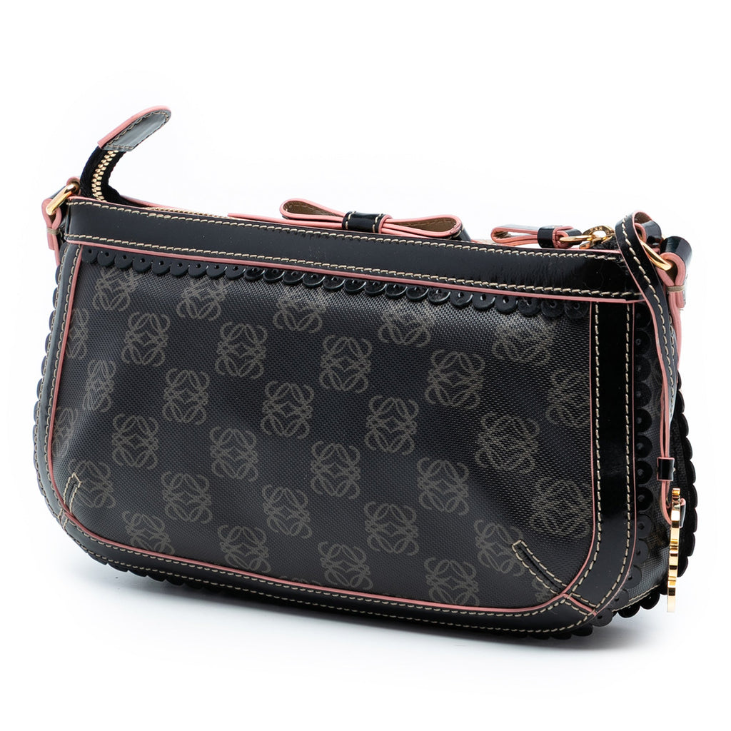 Anagram PVC Coated Canvas Shoulder Bag
