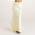 Lounge Underwear Satin Fitted Maxi Skirt - Lemon