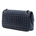 Chocolate Bar Iridescent Calfskin Bubble Flap