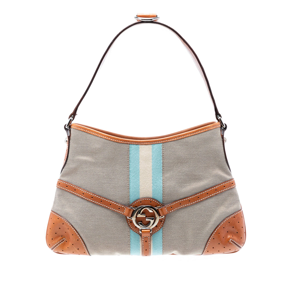 Canvas Web Reins Shoulder Bag