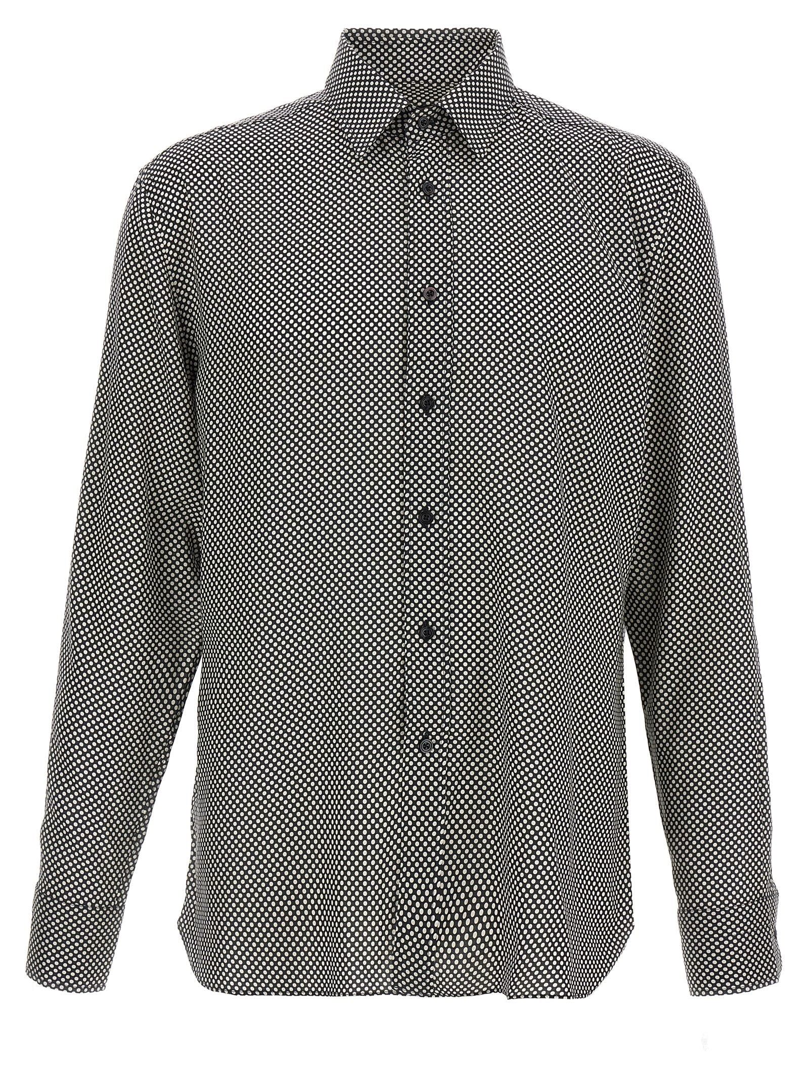 Tom Ford Polka Dot Print Shirt — Black