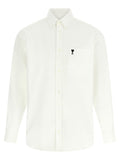 Ami Paris Heart Embroidery Shirt — White
