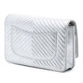 CC Chevron Metallic Lambskin Wallet On Chain