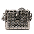Rhinestone Embellished Jacquard Dolce Box Bag