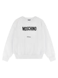 Moschino Kid Teen Logo-Lettering Print Sweatshirt — white