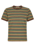 Marni Striped Cotton Jersey T-shirt — Green