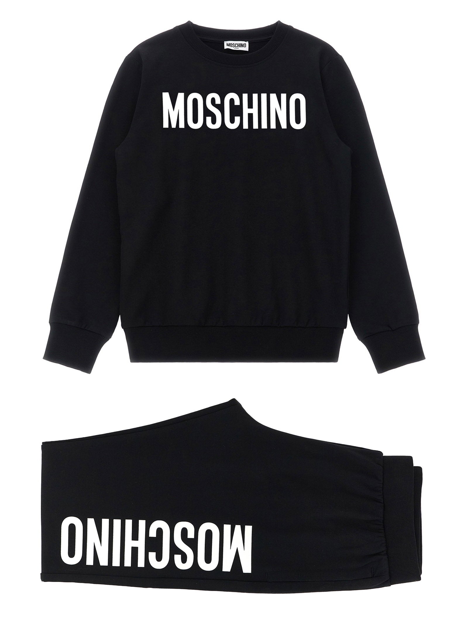 Moschino Kid Teen Logo-Embroidered Sweatshirt — Black