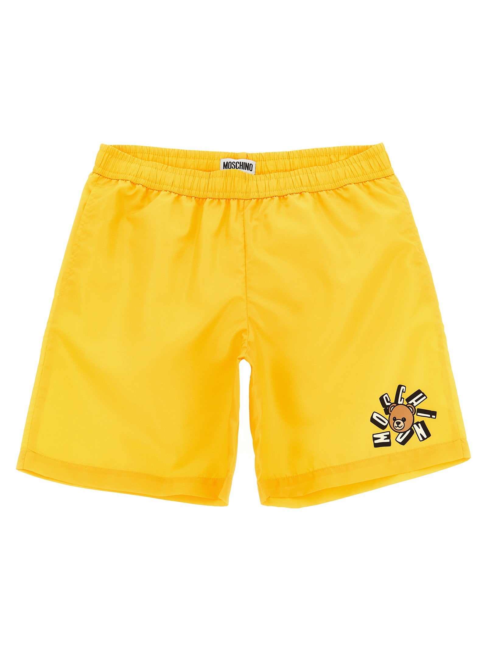 Moschino Kid Teen Teddy Bear Print Swimsuit — Yellow
