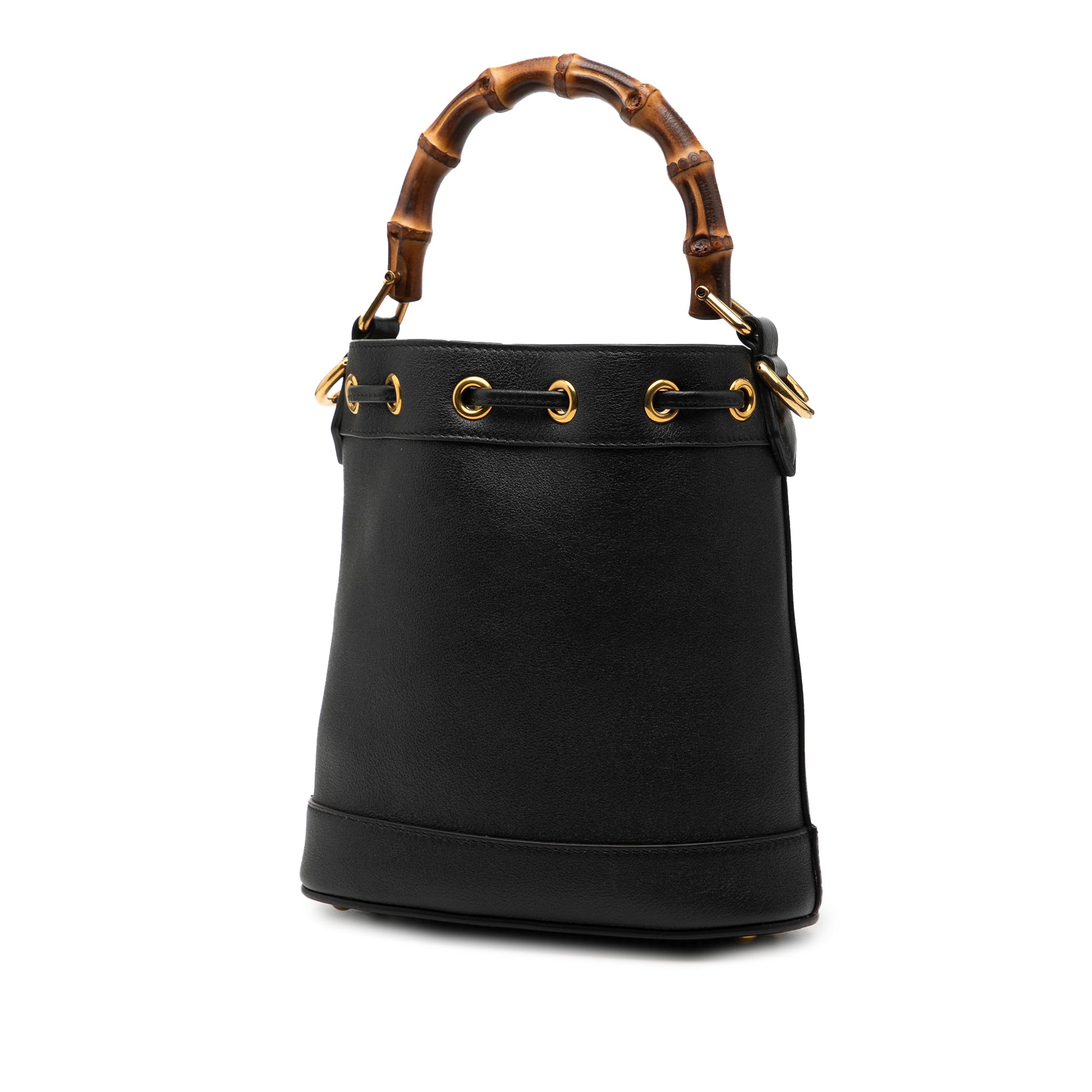 Mini Calfskin Bamboo Diana Bucket Bag