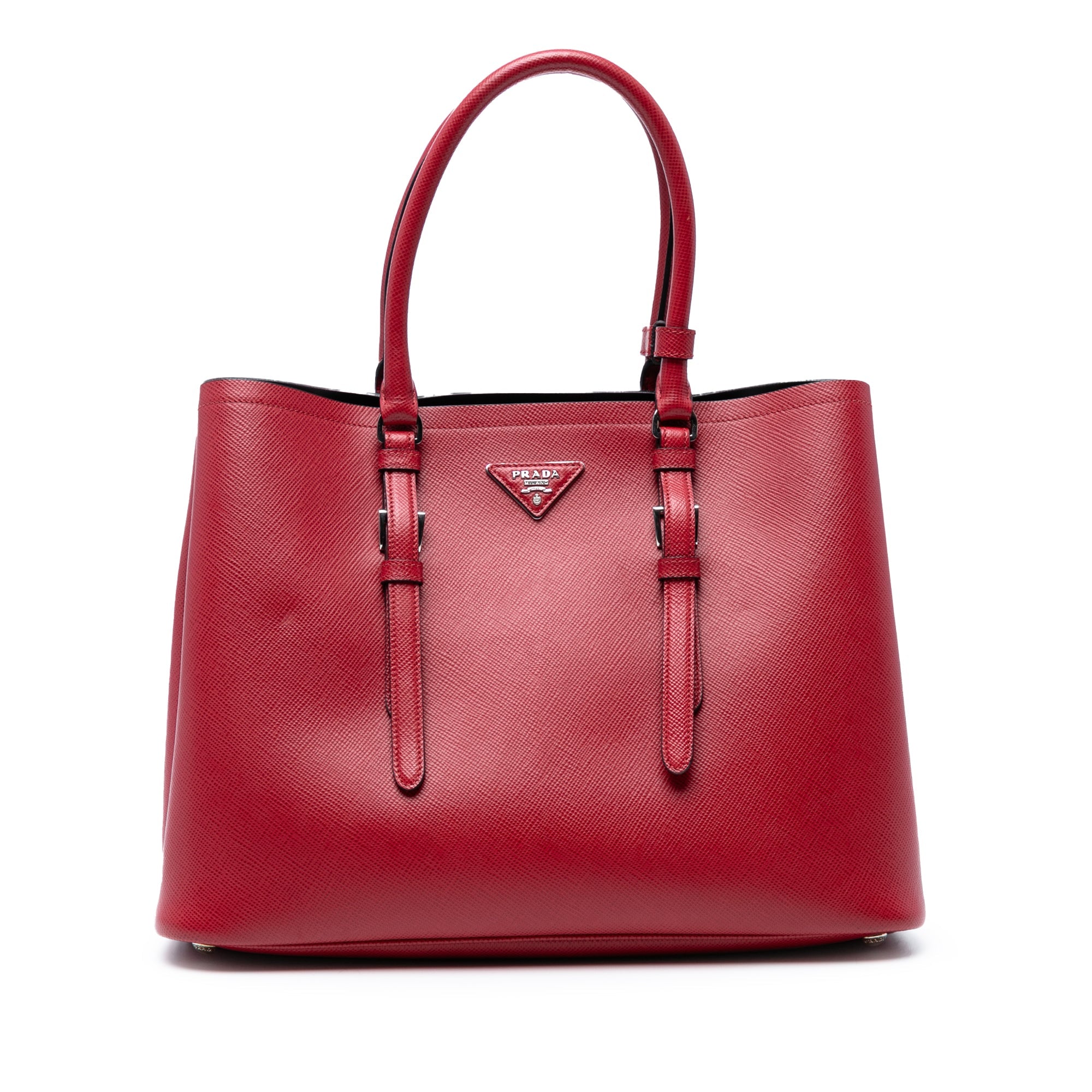 Medium Saffiano Cuir Double Handle Satchel