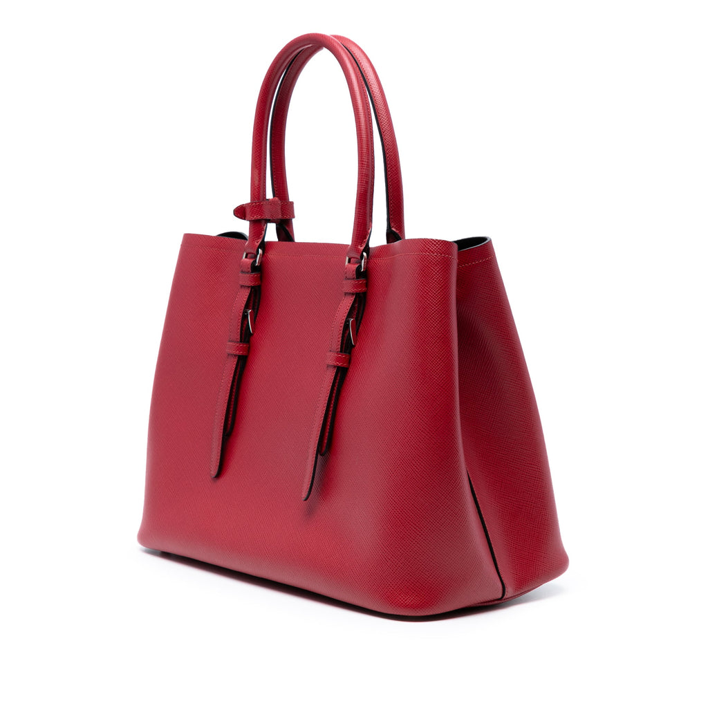 Medium Saffiano Cuir Double Handle Satchel