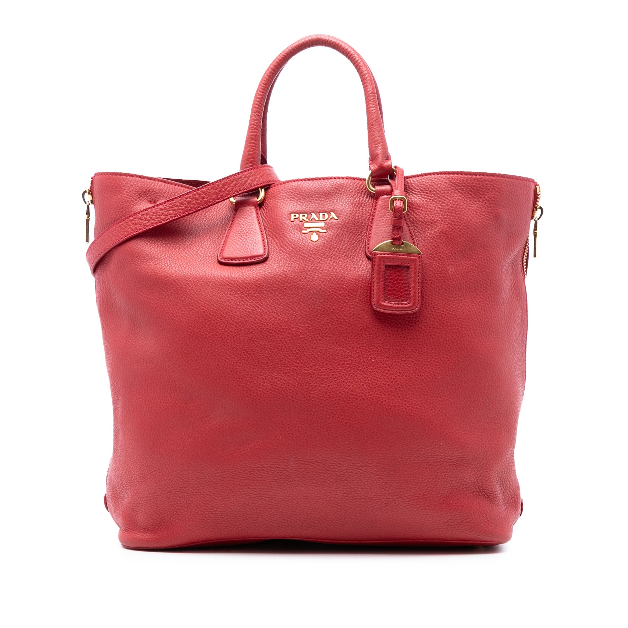 Vitello Daino Side Zip Shopper Tote