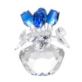 ArtZ® Crystal Rose Figurine - Blue Roses