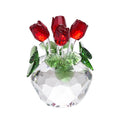 ArtZ® Crystal Rose Figurine - Red Roses