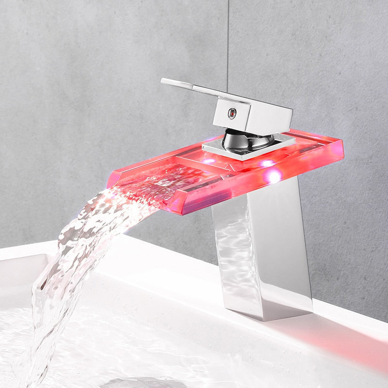ArtZ® LED Waterfall Bathroom Faucet