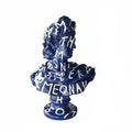 ArtZ® Apollo Bust Nordic Painted Sculpture - Blue