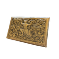 Hand Engraved Solid Brass Niello Rectangular Betel Box - Hanuman