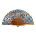 Islamic art inspired silk hand fan Isbilya