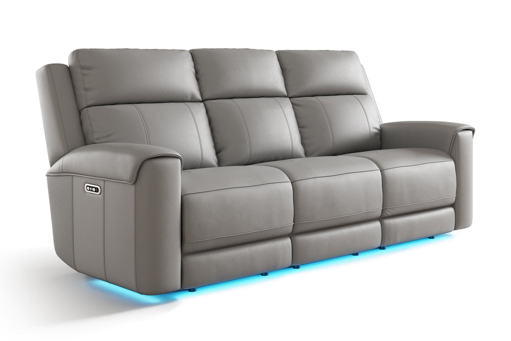 Harbour Immersive Audio Leather Dual Recliner Sofa with Heat & Massage
