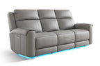Harbour Immersive Audio Leather Dual Recliner Sofa with Heat & Massage