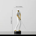 ArtZ® Nordic Abstract Golfer Sculptures - White - Impact