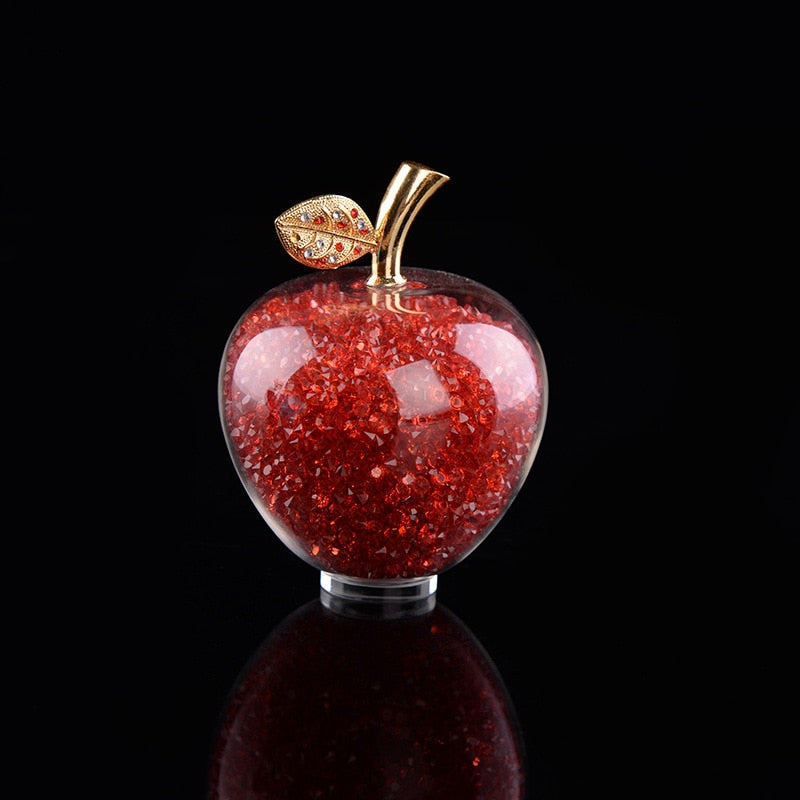 ArtZ® Handmade Crystal Apple Figurine - Red / Small