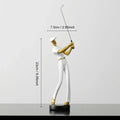 ArtZ® Nordic Abstract Golfer Sculptures - White - Forward Swing