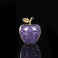 ArtZ® Handmade Crystal Apple Figurine - Purple / Large