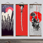 ArtZ® Red Warrior Samurai Paintings
