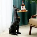 ArtZ® Doberman Nordic Sculpture Tray Table - Black