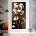 ArtZ® Nordic Abstract Flower Paintings - Brown Hues / 15.7 inch by 31.5 inch (40x80cm) No Frame