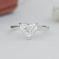 Heart Cut Lab Grown Diamond Solitaire  Ring