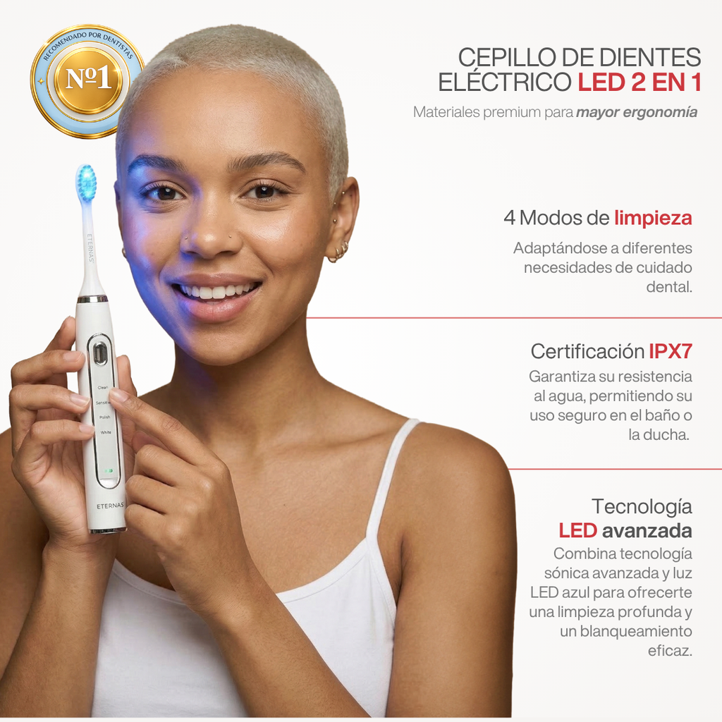 Cepillo de Dientes Eléctrico LED 2 en 1