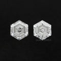 Hexagon Cut Lab Diamond Pair