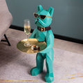 ArtZ® Bulldog Nordic Sculpture Tray Table - Green