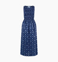 The Maternity Cosima Nap Dress Navy Trellis   By Hill House Home
