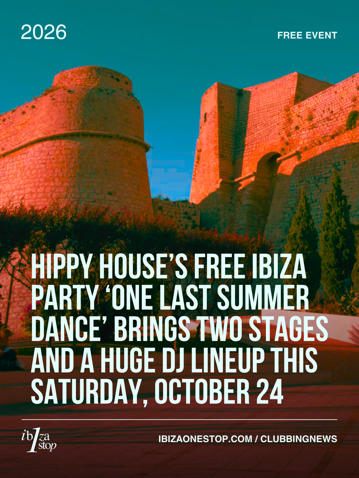 Hippy House’s free Ibiza party ‘One Last Summer Dance’ brings two stages and a huge DJ lineup this Saturday, October 24