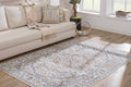 Hiti Cream Flat Pile Washable Rug