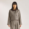 Lounge Underwear Houndstooth Jacket - Brown