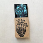 Human heart anatomical rubber stamp