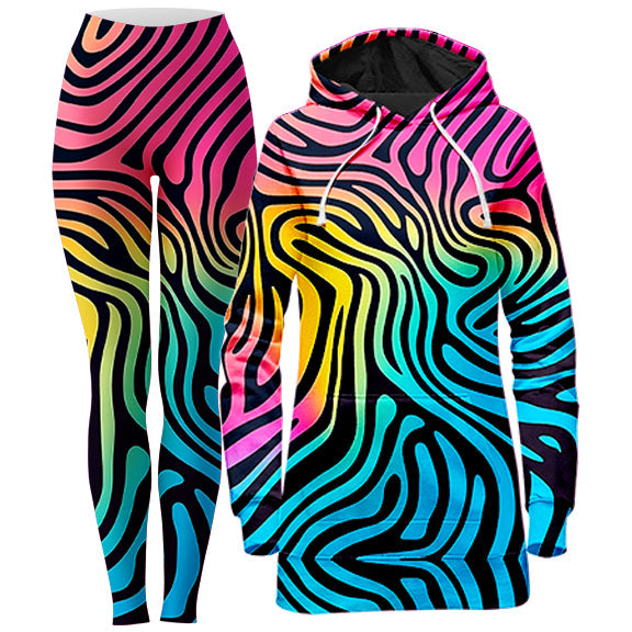 Hypnotica Hoodie Dress and Leggings Combo