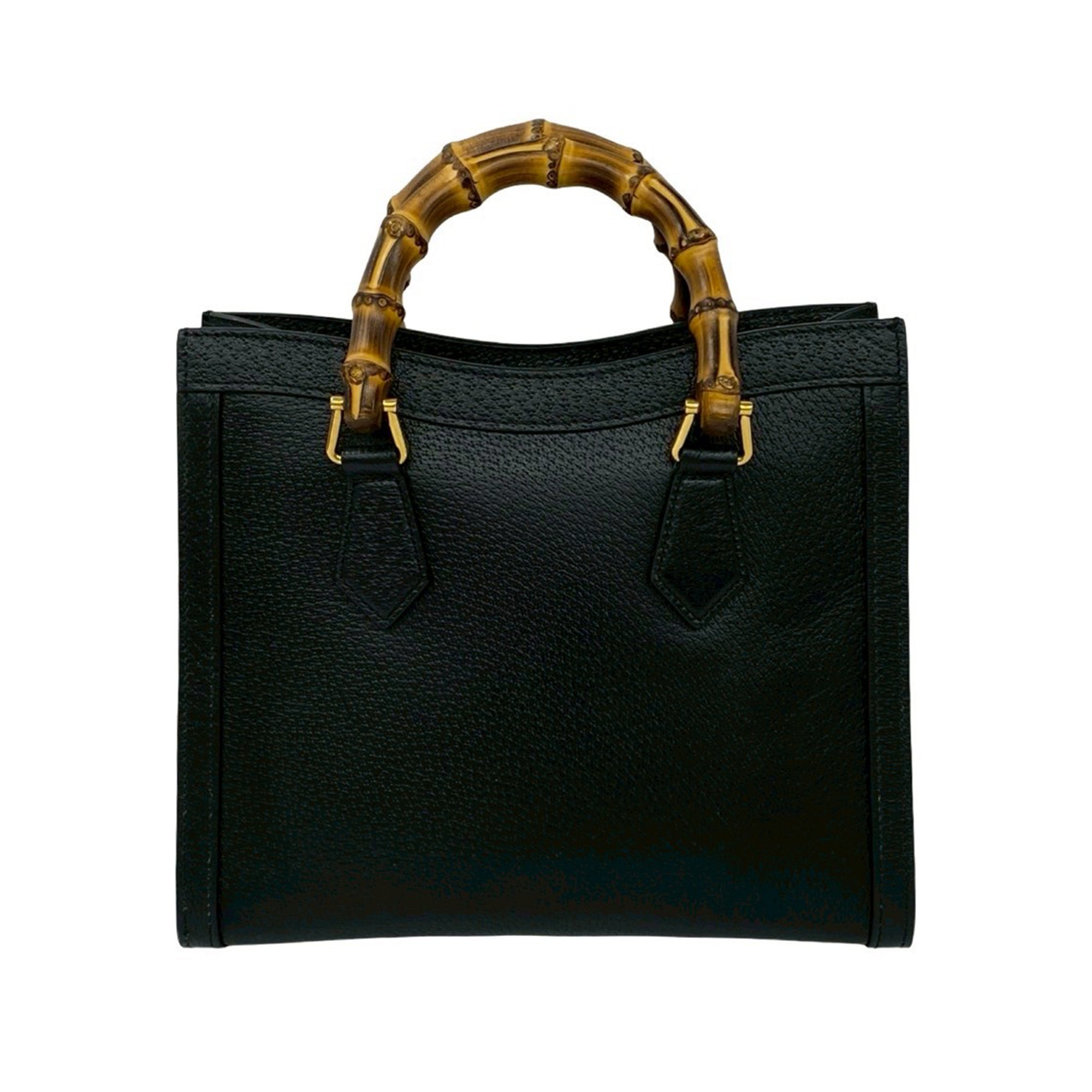 Medium Leather Bamboo Diana Satchel
