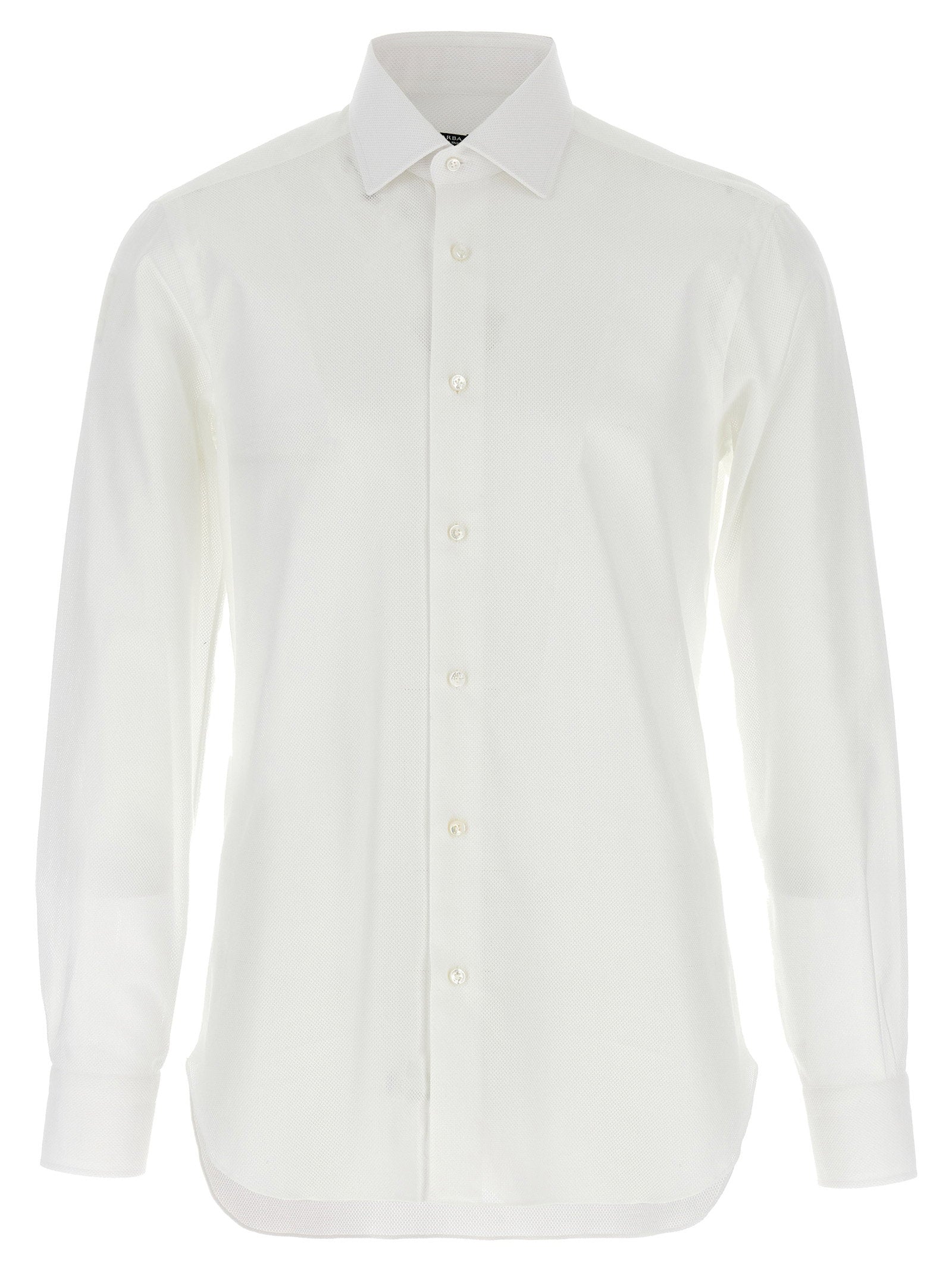Barba Honeycomb Cotton Shirt — Cream