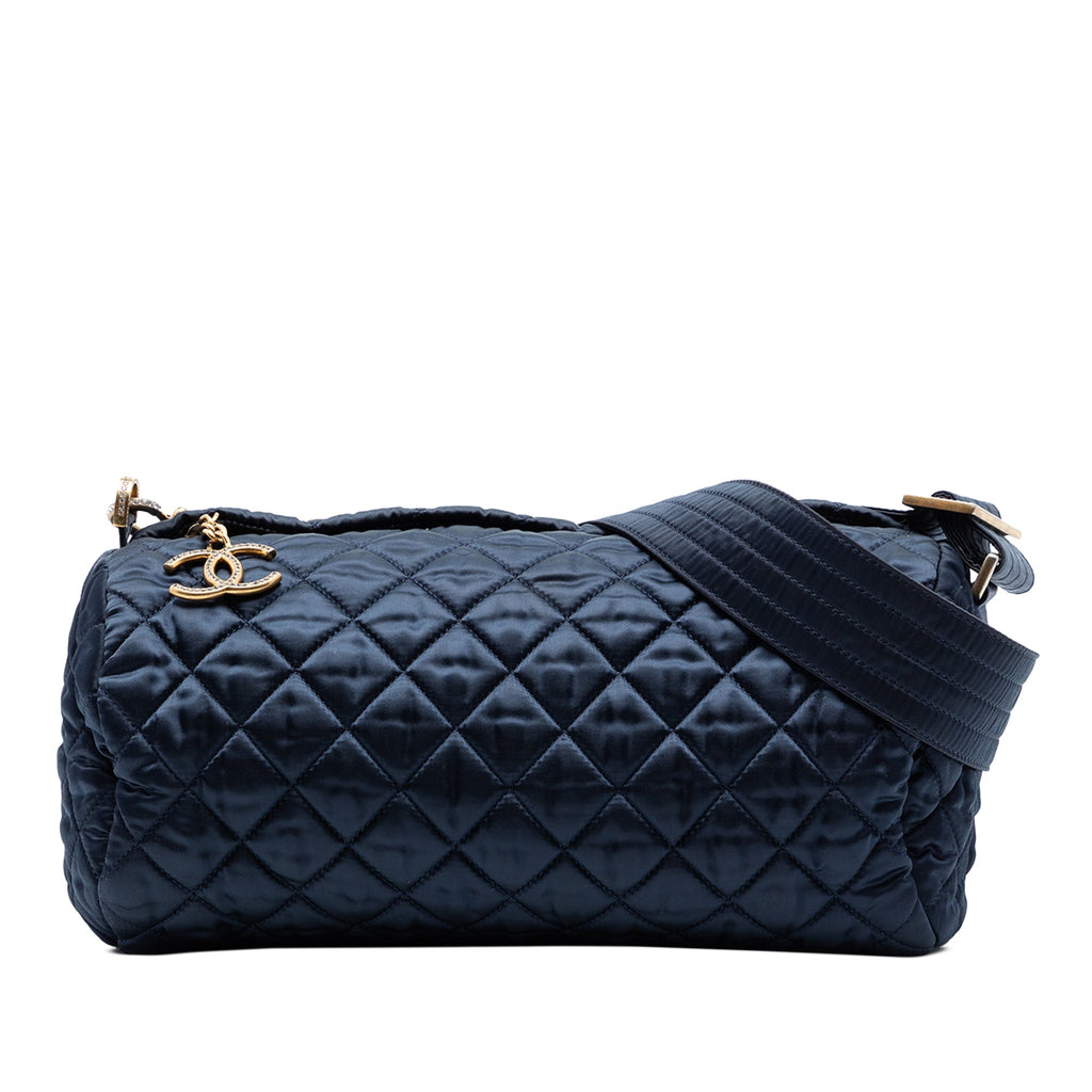 CC Quilted Nylon Crystal Barrel Crossbody