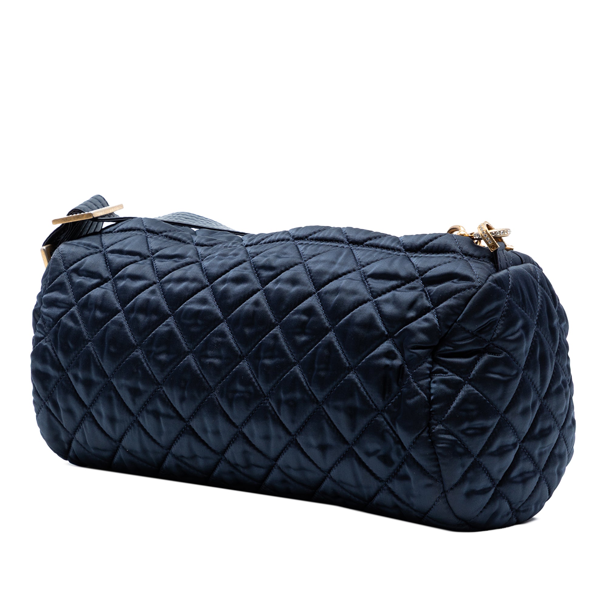 CC Quilted Nylon Crystal Barrel Crossbody