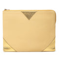 Bicolor Lambskin Coeur Clutch