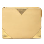 Bicolor Lambskin Coeur Clutch